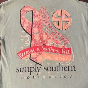 Simply Southern long sleeve Breast Cancer Awareness t shirt.